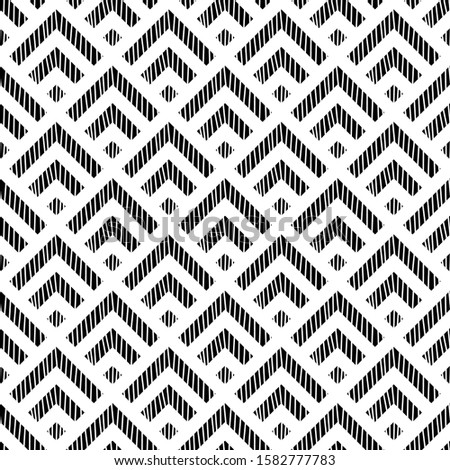 Seamless pattern. Folk wallpaper. Tribal motif. Ethnic mosaic. Thin strokes ornament. Slim hatches backdrop. Lines background. Digital paper, textile print, web design, abstract. Vector illustration.