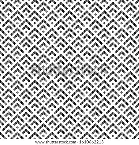Seamless pattern. Folk wallpaper. Tribal motif. Ethnic mosaic. Thin strokes ornament. Slim hatches backdrop. Lines background. Digital paper, textile print, web design, abstract. Vector illustration
