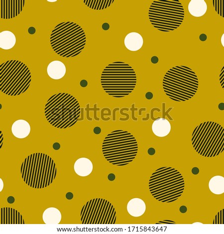 Circles seamless pattern. Geometric motif. Circular figures ornament. Rounds background. Circle shapes wallpaper. Geometrical backdrop. Digital paper, textile print, web design, abstract. Vector art.
