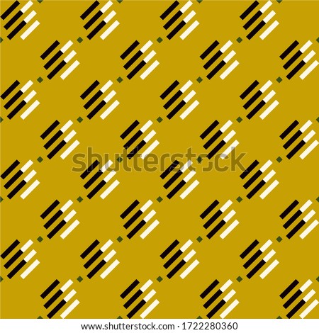 Seamless pattern. Slanted dashes, squares background. Diagonal lines, diamonds ornament. Angled stripes, rhombuses motif. Striped, dotted backdrop. Tilted strokes, dots wallpaper. Vector illustration.