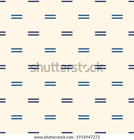 Seamless surface pattern with strokes. Repeated broken horizontal lines. Dashes motif. Simple geometric ornament. Hatched minimalist wallpaper. Modern abstract background with stitches. Vector