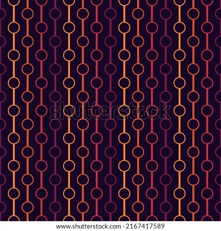 Polka dot ornament. Vertical lines and circles seamless pattern. Strings of beads motif. Simple geometric shape background. Geo surface print. Minimalist design abstract wallpaper. Vector illustration