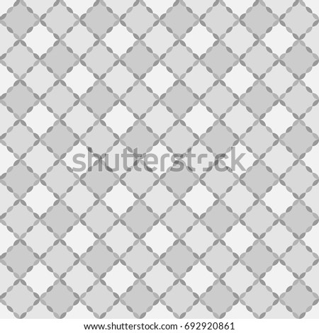 Seamless surface pattern design with grey quilts. Ethnic carpet background. Patchwork wallpaper. Quilted blanket motif. Digital paper with retro ornament for textile print, page fill. Vector art work.