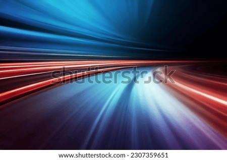 Similar – Image, Stock Photo tunnel car motion blur night traffic fast