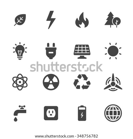 Energy and ecology icons