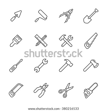 Tools line icons