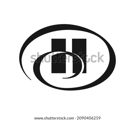 circle initial H Hilton logo service hotels and resorts company global icon vector template