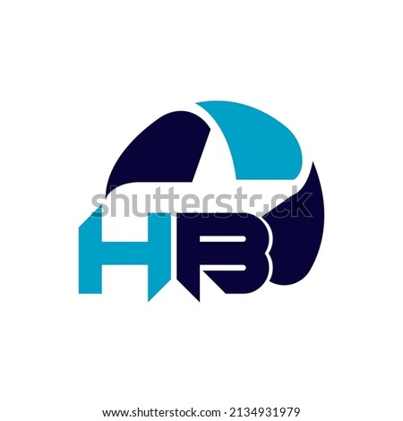 HB monogram initials letter concept. H B icon logo design. H B elegant and Professional letter icon design.