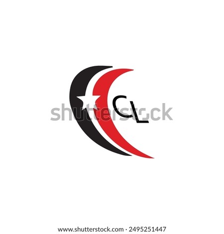 creative black and red logo, star sep logo with letter.