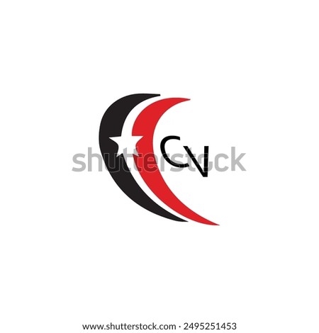 creative black and red logo, star sep logo with letter.