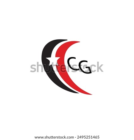 creative black and red logo, star sep logo with letter.