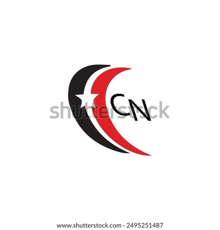 creative black and red logo, star sep logo with letter.