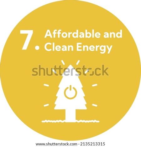 SDGs 7.Affordable and Clean Energy round icon