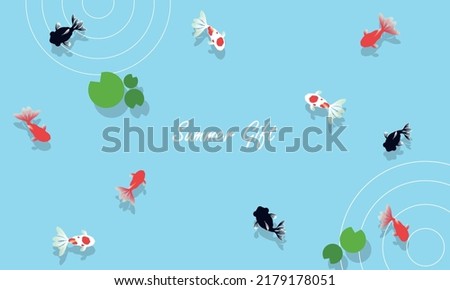 Similar – Image, Stock Photo goldfish swimming in a fishbowl on white background,