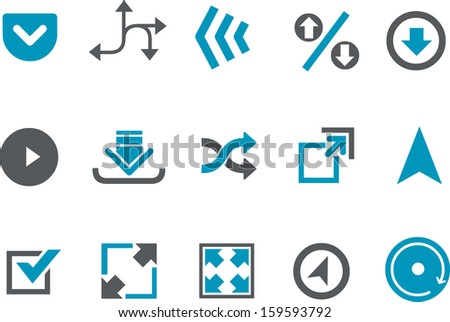 Vector icons pack - Blue Series, arrows collection 