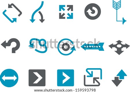 Vector icons pack - Blue Series, arrows collection 