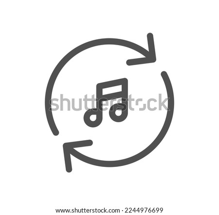 Music and controls related icon outline and linear vector.