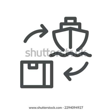 Logistics related icon outline and linear vector.