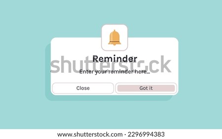 Reminder, notification page with floating elements and business planning, events, timetable flat vector illustration.	
