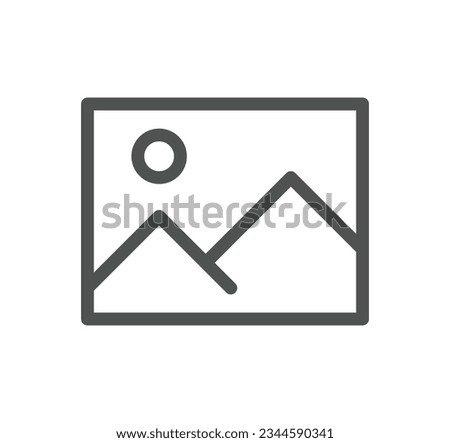 Image related icon outline and linear vector.