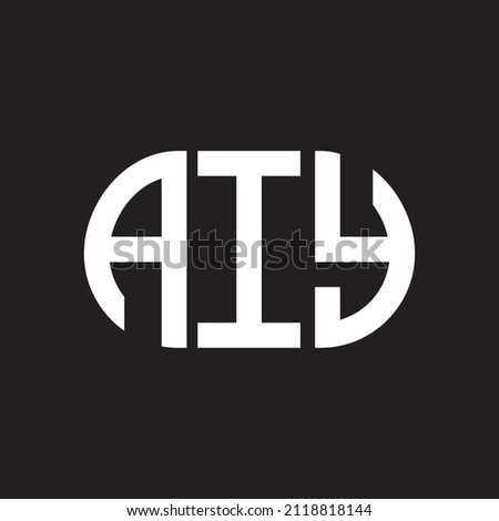 AIY letter logo design on black background. AIY 
creative initials letter logo concept.  