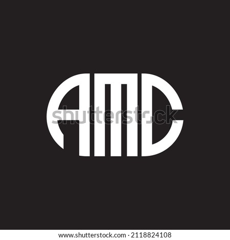 AMC letter logo design on black background. AMC 
creative initials letter logo concept. 