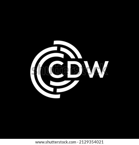 CDW letter logo design on black background. CDW creative initials letter logo concept. CDW letter design.
