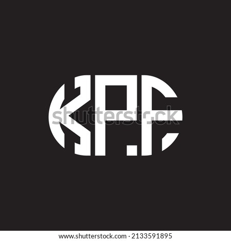 KPF letter logo design on black background. KPF creative initials letter logo concept. KPF letter design.
