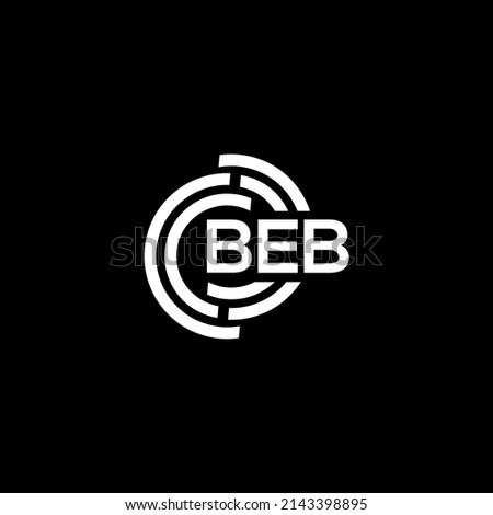 BEB letter logo design on black background. BEB creative initials letter logo concept. BEB letter design.
