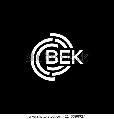 BEK letter logo design on black background. BEK creative initials letter logo concept. BEK letter design.
