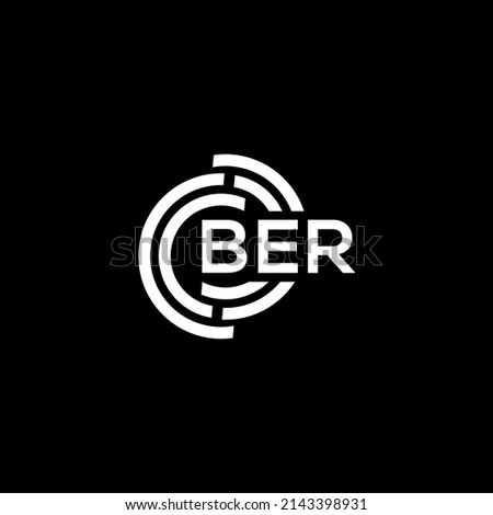 BER letter logo design on black background. BER creative initials letter logo concept. BER letter design.
 Stock fotó © 