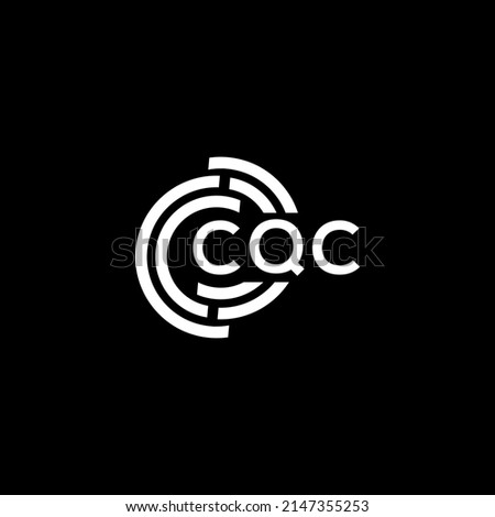 CQC letter logo design on black background. CQC creative initials letter logo concept. CQC letter design.
