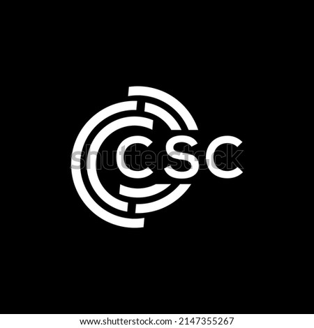 CSC letter logo design on black background. CSC creative initials letter logo concept. CSC letter design.

