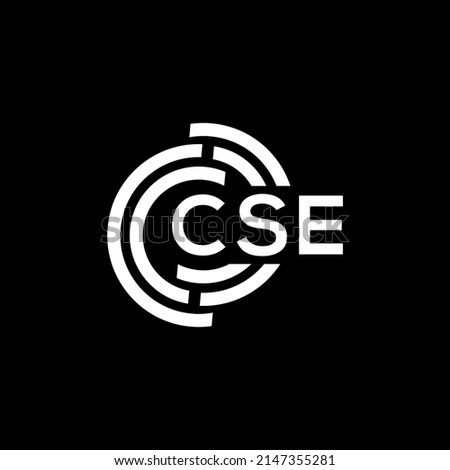 CSE letter logo design on black background. CSE creative initials letter logo concept. CSE letter design.
