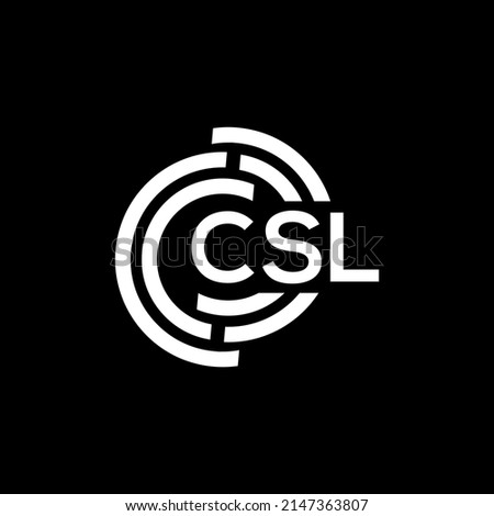 CSL letter logo design on black background. CSL creative initials letter logo concept. CSL letter design.
