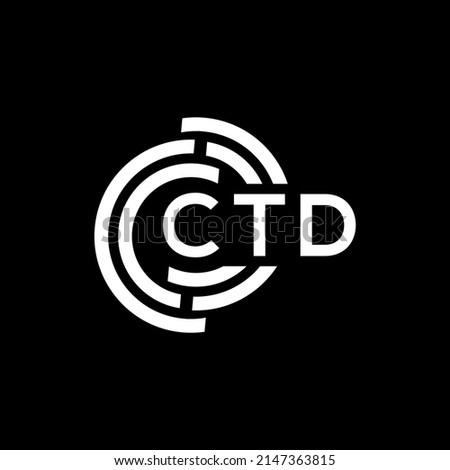 CTD letter logo design on black background. CTD creative initials letter logo concept. CTD letter design.
