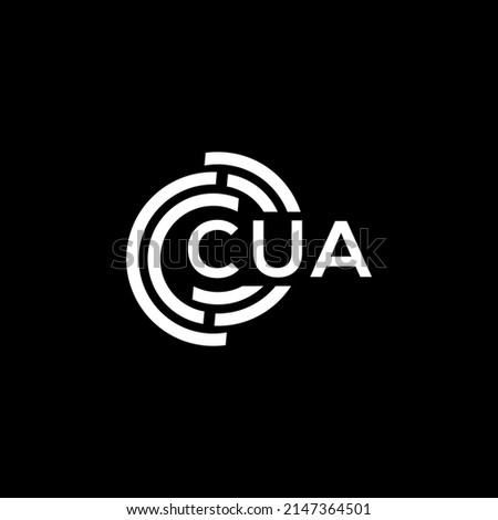 CUA letter logo design on black background. CUA creative initials letter logo concept. CUA letter design.

