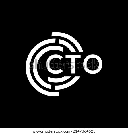 CTO letter logo design on black background. CTO creative initials letter logo concept. CTO letter design.
