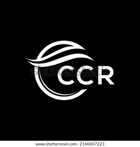 CCR letter logo design on black background. CCR creative circle letter logo concept. CCR letter design.
