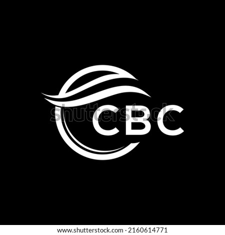 CBC letter logo design on black background. CBC creative circle letter logo concept. CBC letter design.
