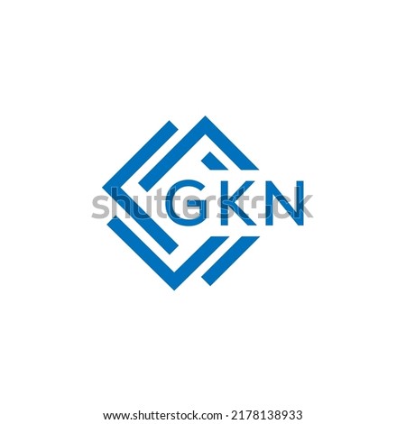GKN letter logo design on white background. GKN creative  circle letter logo concept. GKN letter design.
