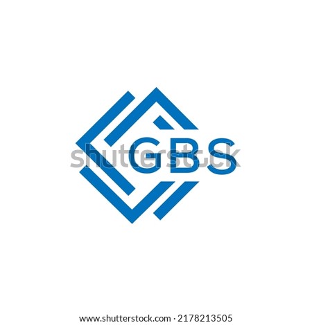 GBS letter logo design on white background. GBS creative  circle letter logo concept. GBS letter design.
