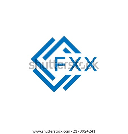 FXX letter logo design on white background. FXX creative  circle letter logo concept. FXX letter design.

