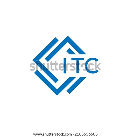 ITC letter logo design on white background. ITC creative circle letter logo concept. ITC letter design.
