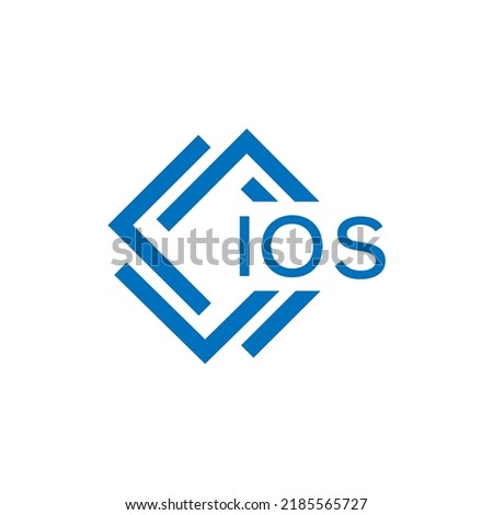 IOS letter logo design on white background. IOS creative circle letter logo concept. IOS letter design.
