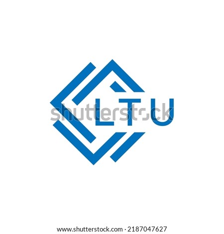LTU letter logo design on white background. LTU creative circle letter logo concept. LTU letter design.
