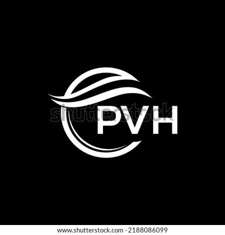 PVH letter logo design on black background. PVH creative circle logo. PVH initials  letter logo concept. PVH letter design.