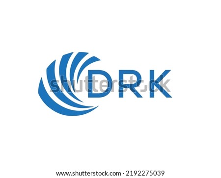 DRK letter logo design on white background. DRK creative circle letter logo concept. DRK letter design.
