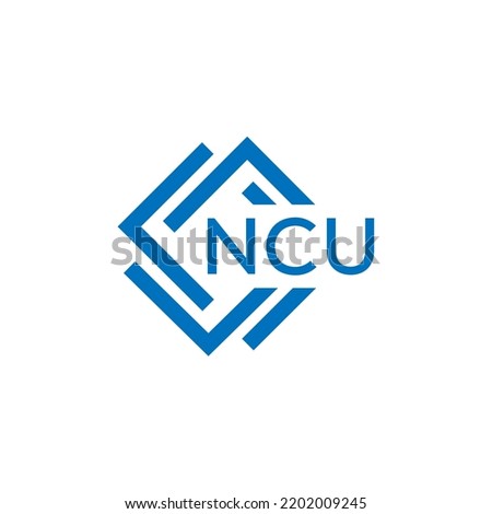 NCU letter logo design on white background. NCU creative circle letter logo concept. NCU letter design.
