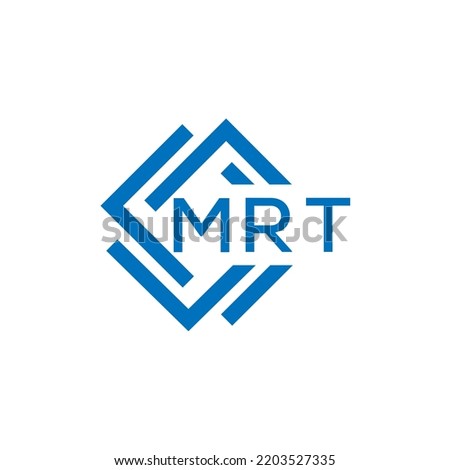 MRT letter logo design on white background. MRT creative circle letter logo concept. MRT letter design.
